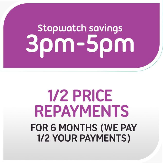 1/2 Price Repayments For 6 Months